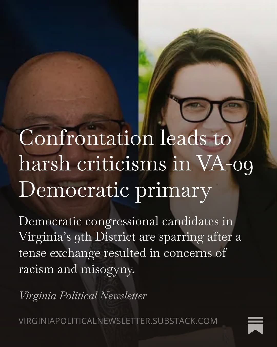 Confrontation leads to harsh criticisms in VA-09 Democratic primary